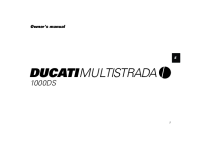 Ducati Multistrada 1000 - Owners manua 2004 EN